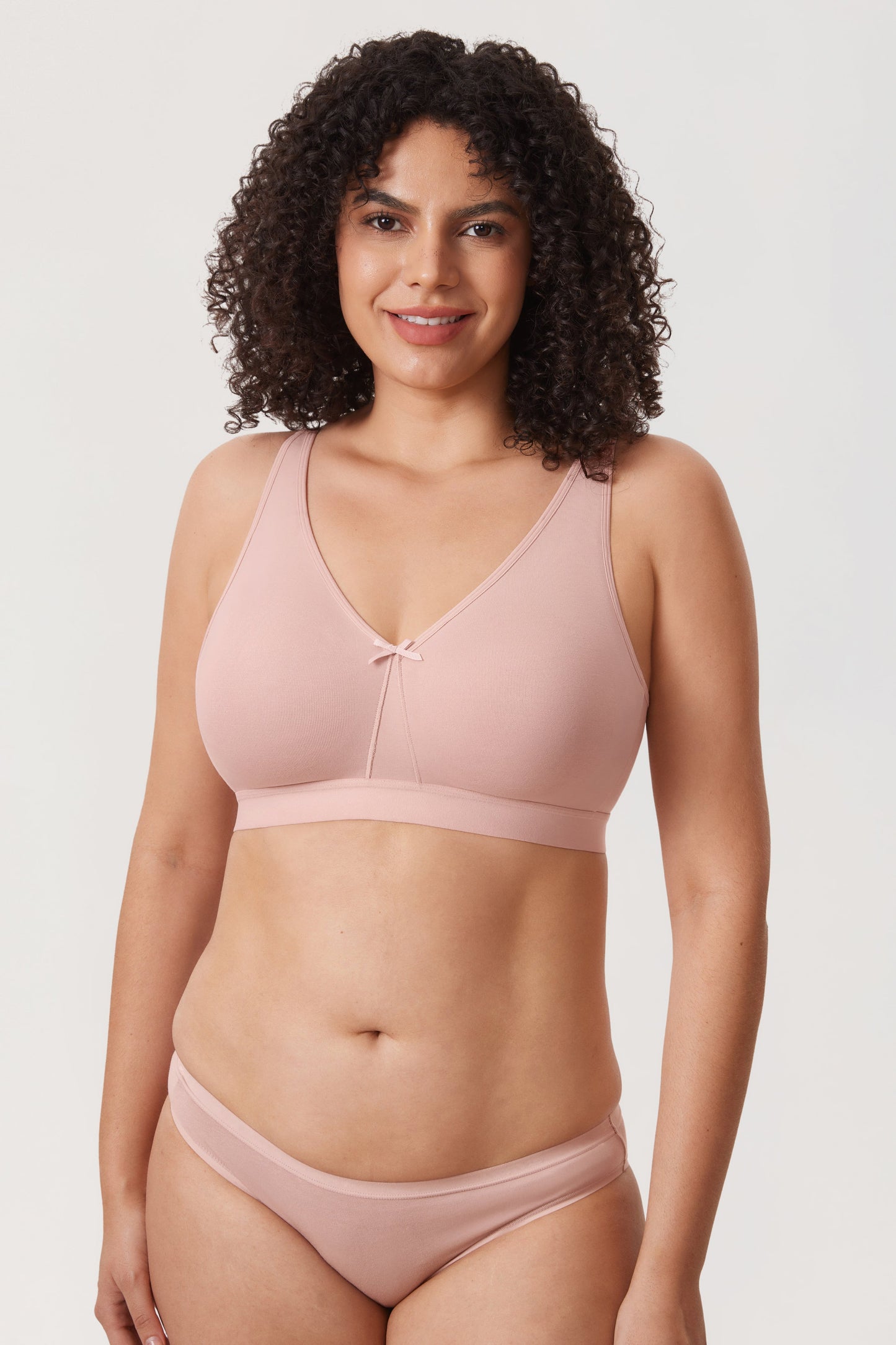 Soft Cotton Wire-Free Bra for Gentle Look