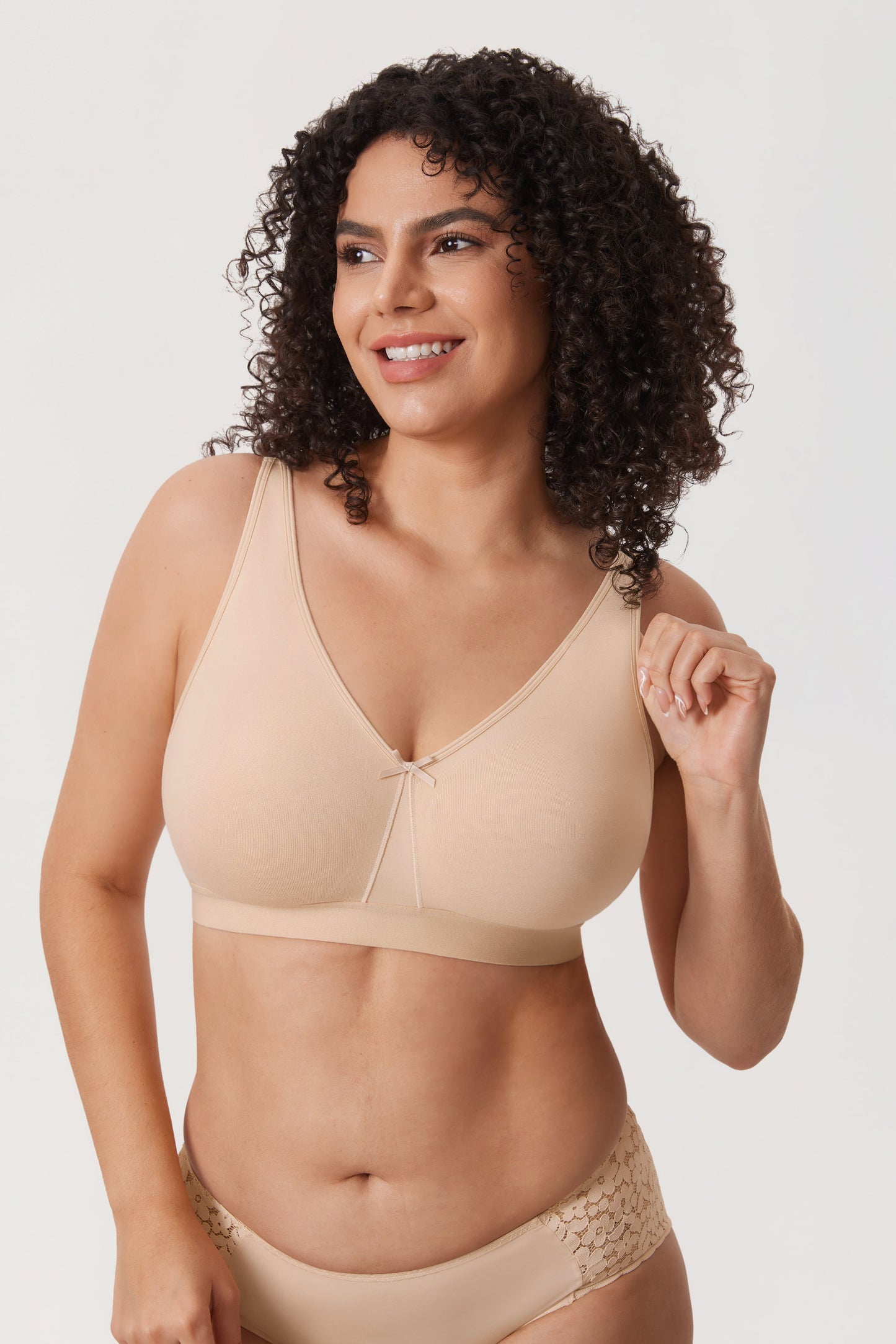 Soft Cotton Wire-Free Bra for Gentle Look