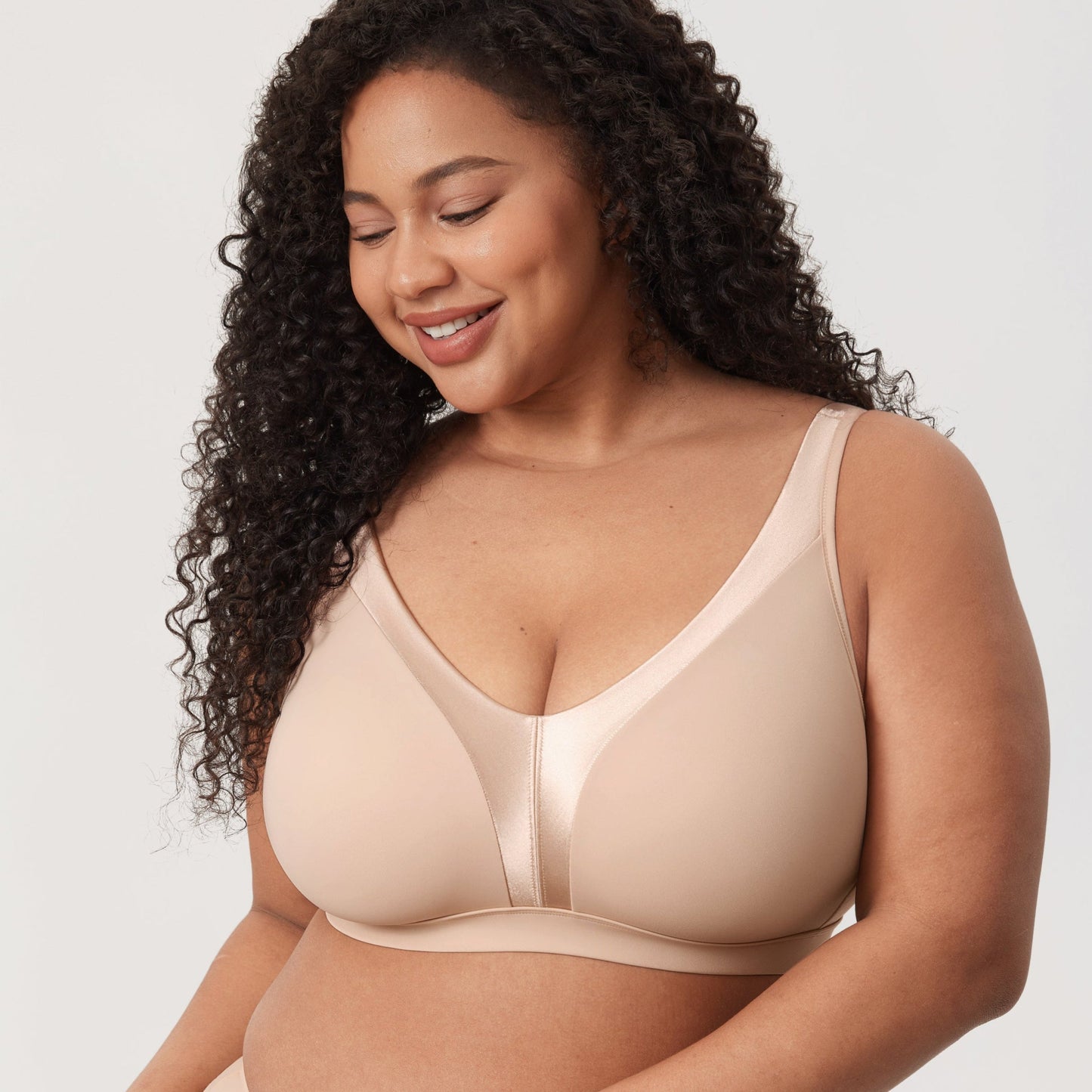 Silk & Satin Wire-Free Bra – Elegant Comfort
