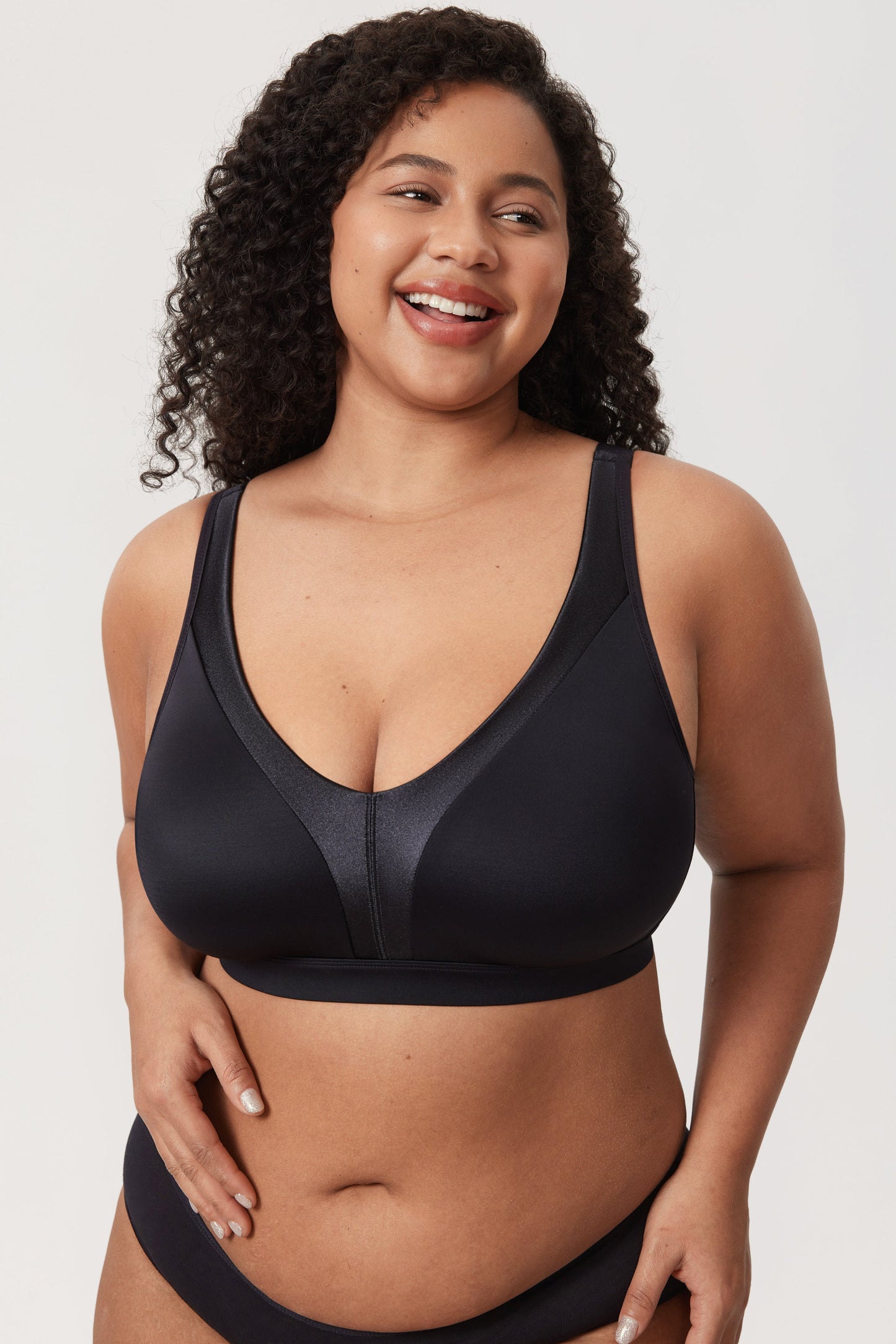 Silk & Satin Wire-Free Bra – Elegant Comfort