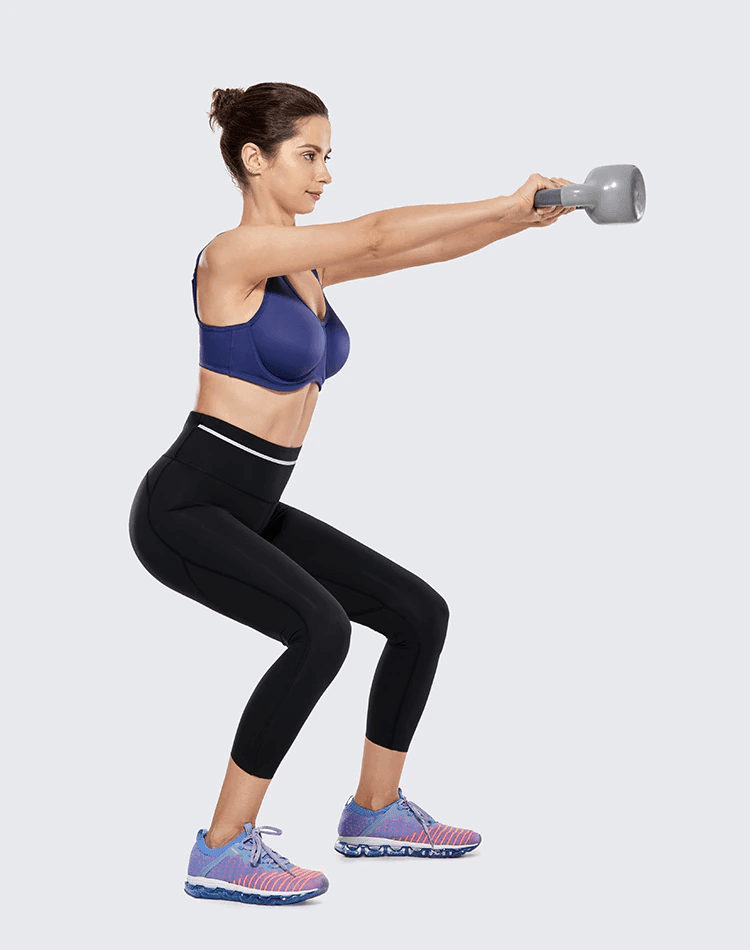 Back view highlighting supportive band and back hook closure on full cup sports bra - MissFine