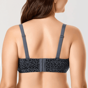 חזיית סטרפלס בהדפס מ-ש-ג-ע לאחיזה מלאה ועוטפת - לה איסלה