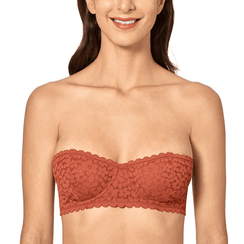 חזיית סטרפלס סקסית בשילוב תחרה עדינה ובתמיכת עצם נוחה - לה איסלה