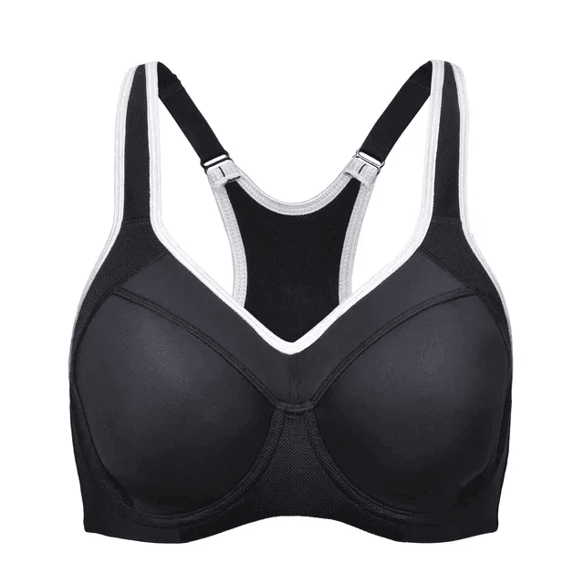 Close-up of smooth molded full-cup underwire for supportive high-impact sports fit - MissFine