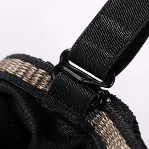 Close-up of black convertible strapless bandeau bra with subtle textured fabric detail - MissFine