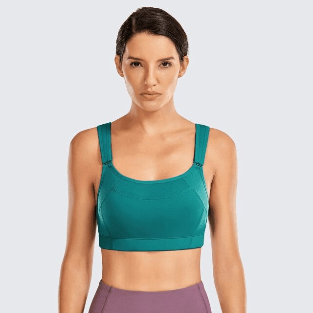 Side angle showing non wired full cup bra shape and supportive mid-torso band - MissFine