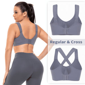 Close-up of breathable sweat-wicking seamless sports bra fabric texture in gray - MissFine