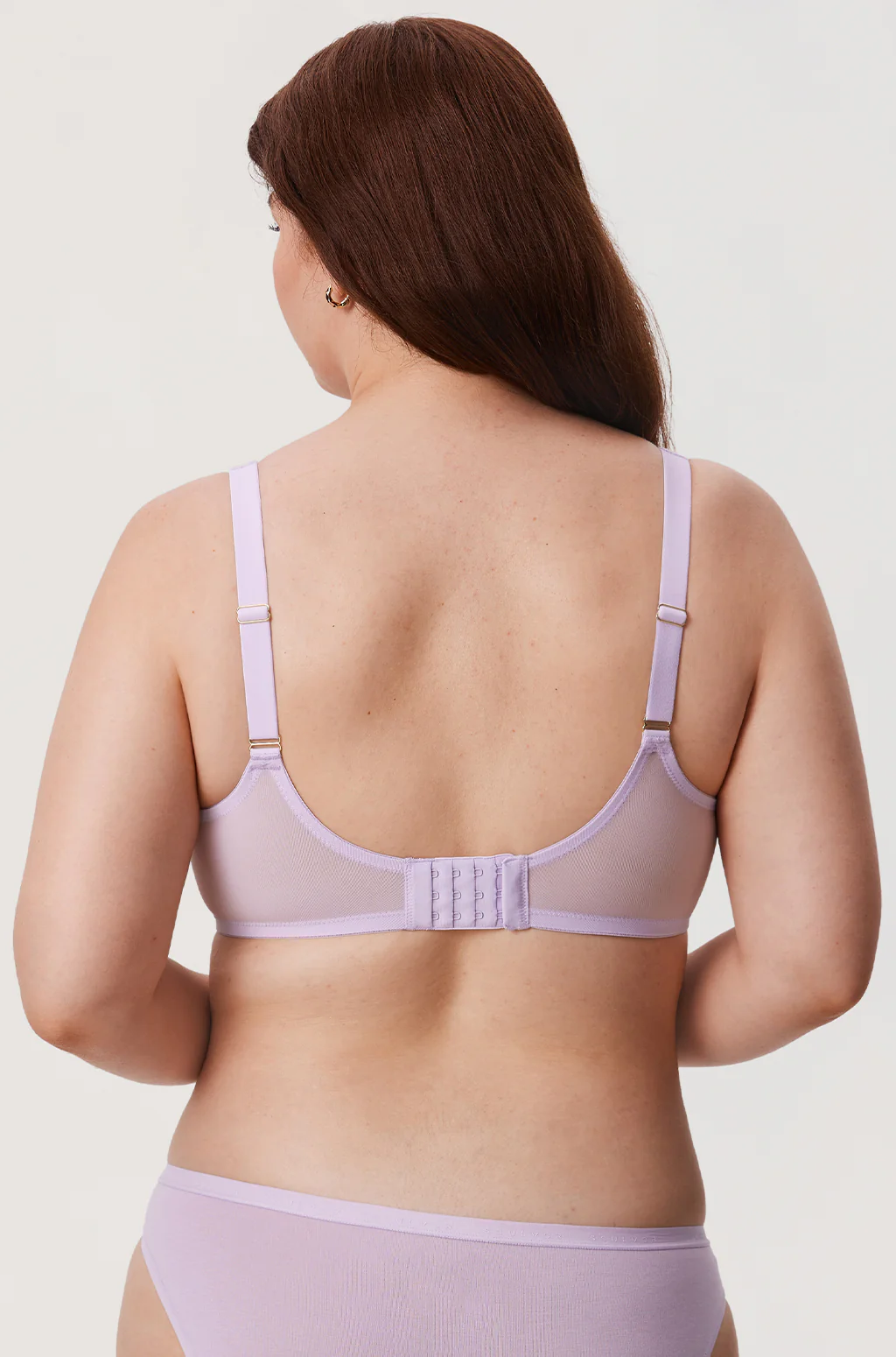 Side angle of underwired non padded bra highlighting full coverage cups - MissFine