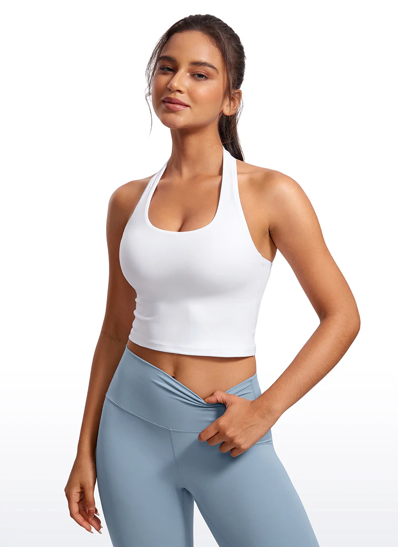 Wire-Free Padded Halter Bralette – Sporty Chic