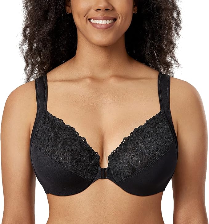 Stunning Lace Front-Closure Bra – Feminine Balance