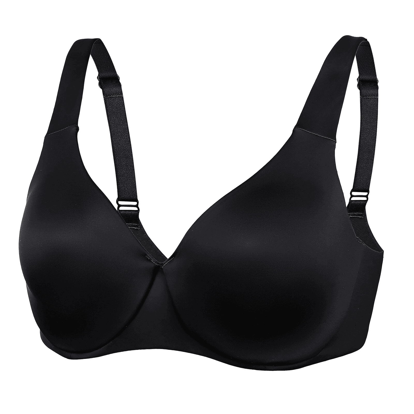 Back view of full coverage bra with adjustable straps and hook-and-eye closure - MissFine