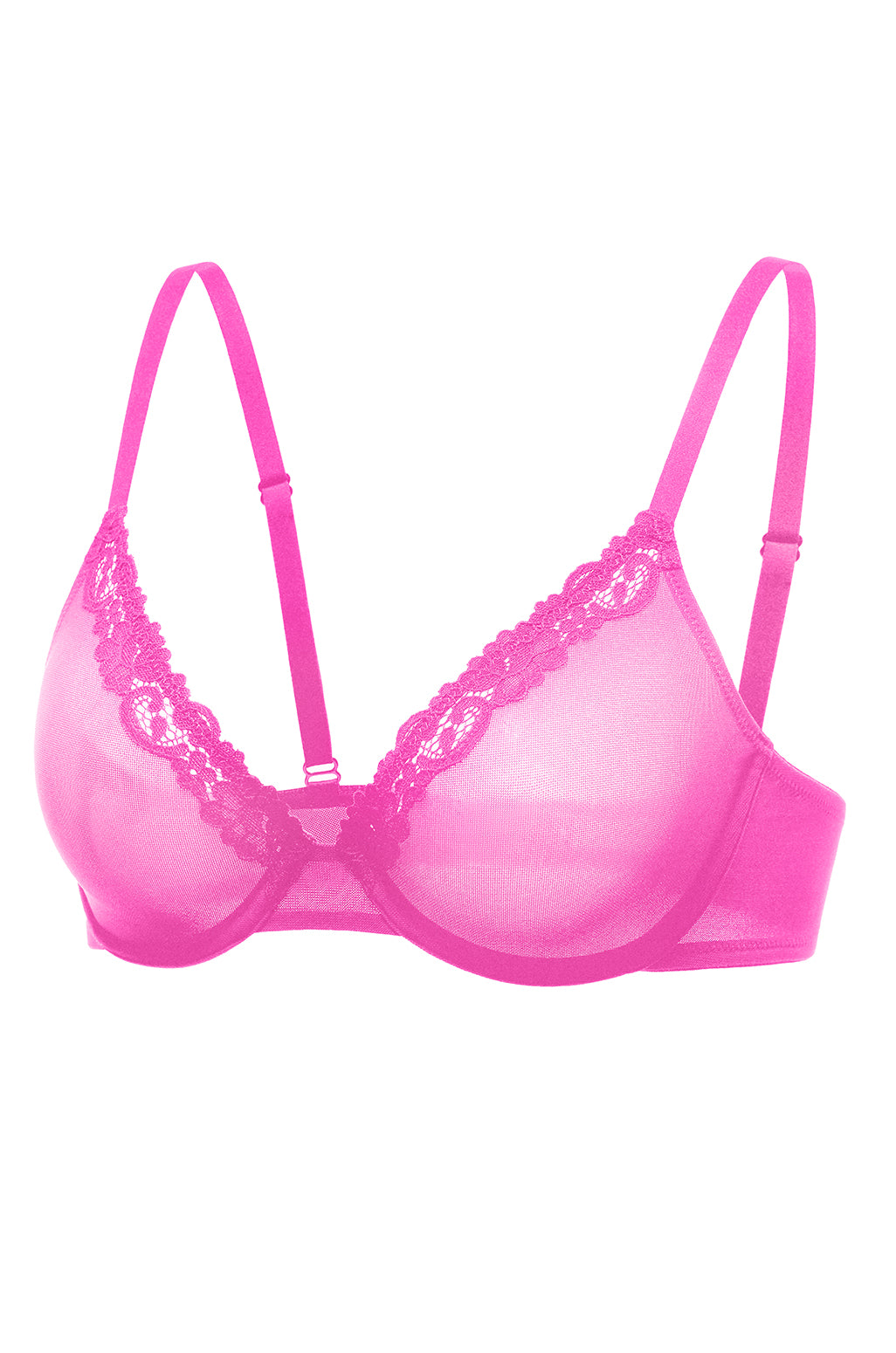 Back view of bra band with hook-and-eye closure and slim straps - MissFine