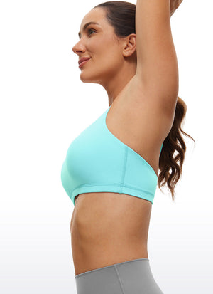 Low Cut Cross Back Bra - Low Neckline, Cross Back