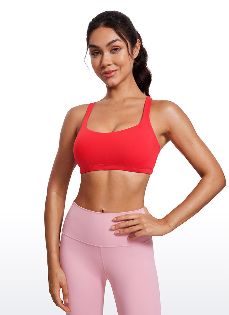 Low Cut Cross Back Bra - Low Neckline, Cross Back