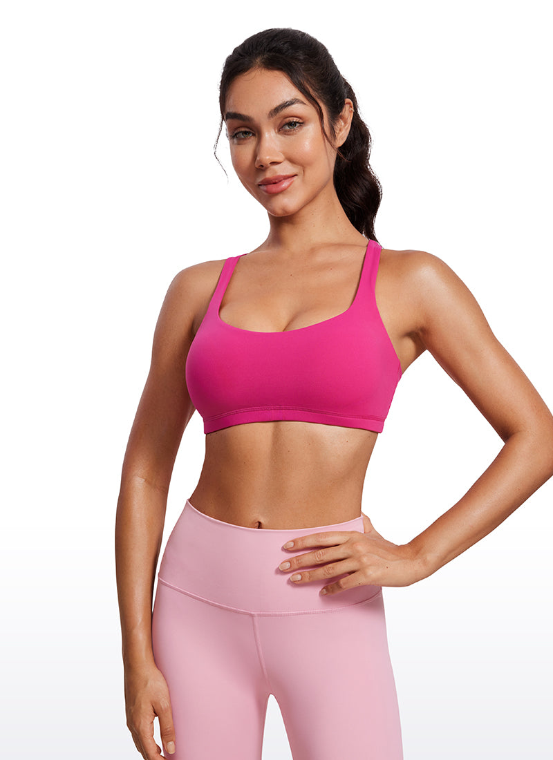 Low Cut Cross Back Bra - Low Neckline, Cross Back
