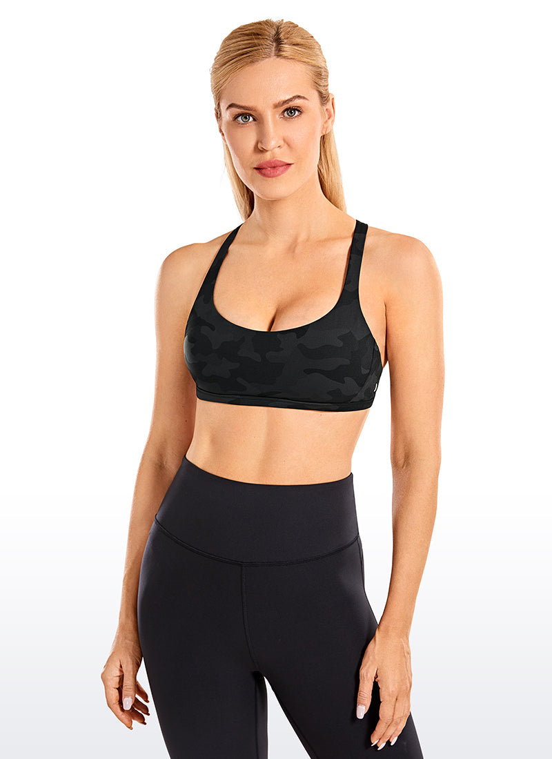 Strappy Sports Bra - Six Strap Design, Low Cut