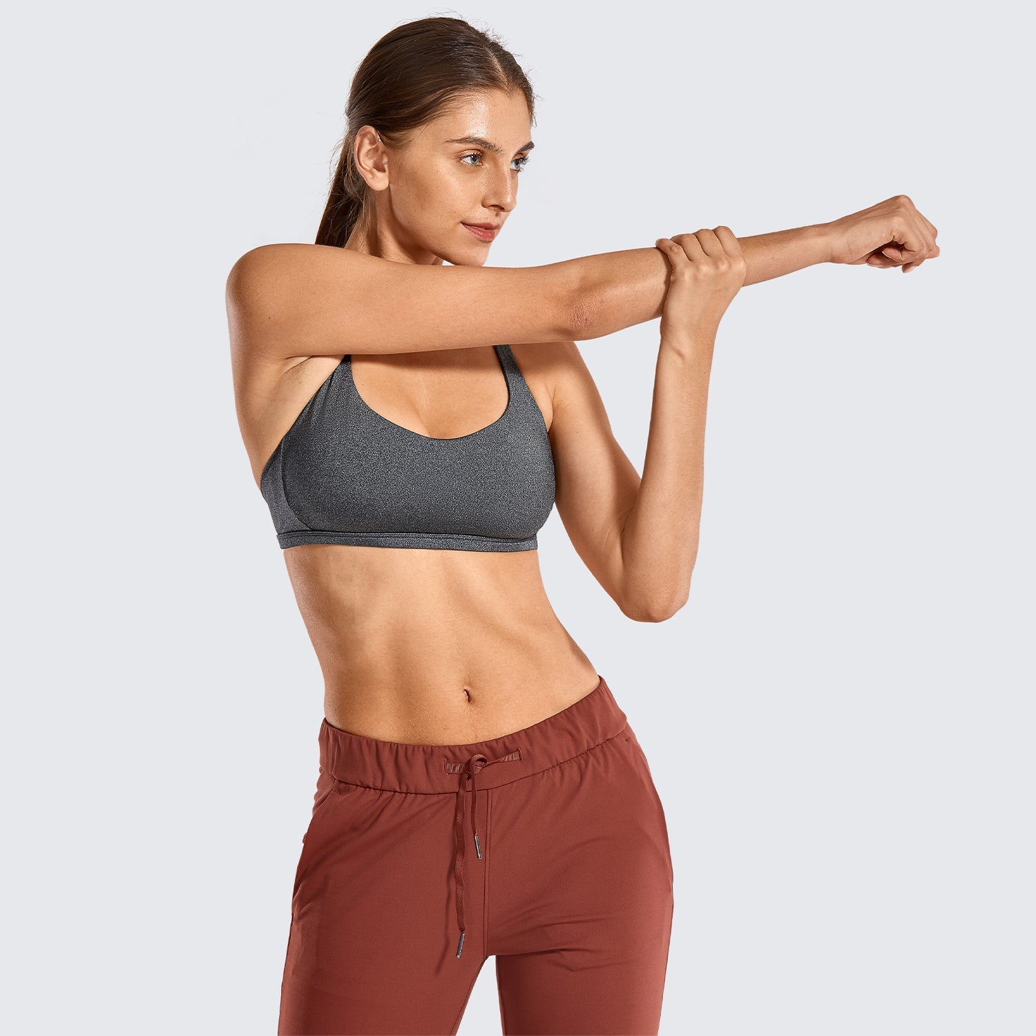 Strappy Sports Bra - Six Strap Design, Low Cut
