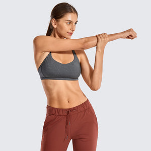 Strappy Sports Bra - Six Strap Design, Low Cut