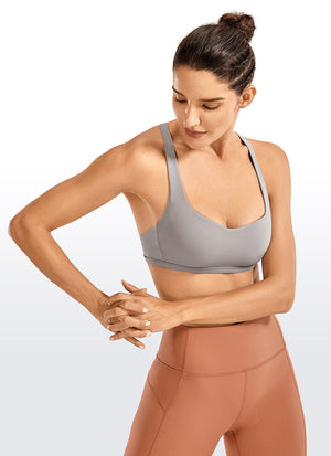 Strappy Sports Bra - Six Strap Design, Low Cut