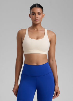 Cross Back Four Strap Bra - Four Strap Design, Cross Back