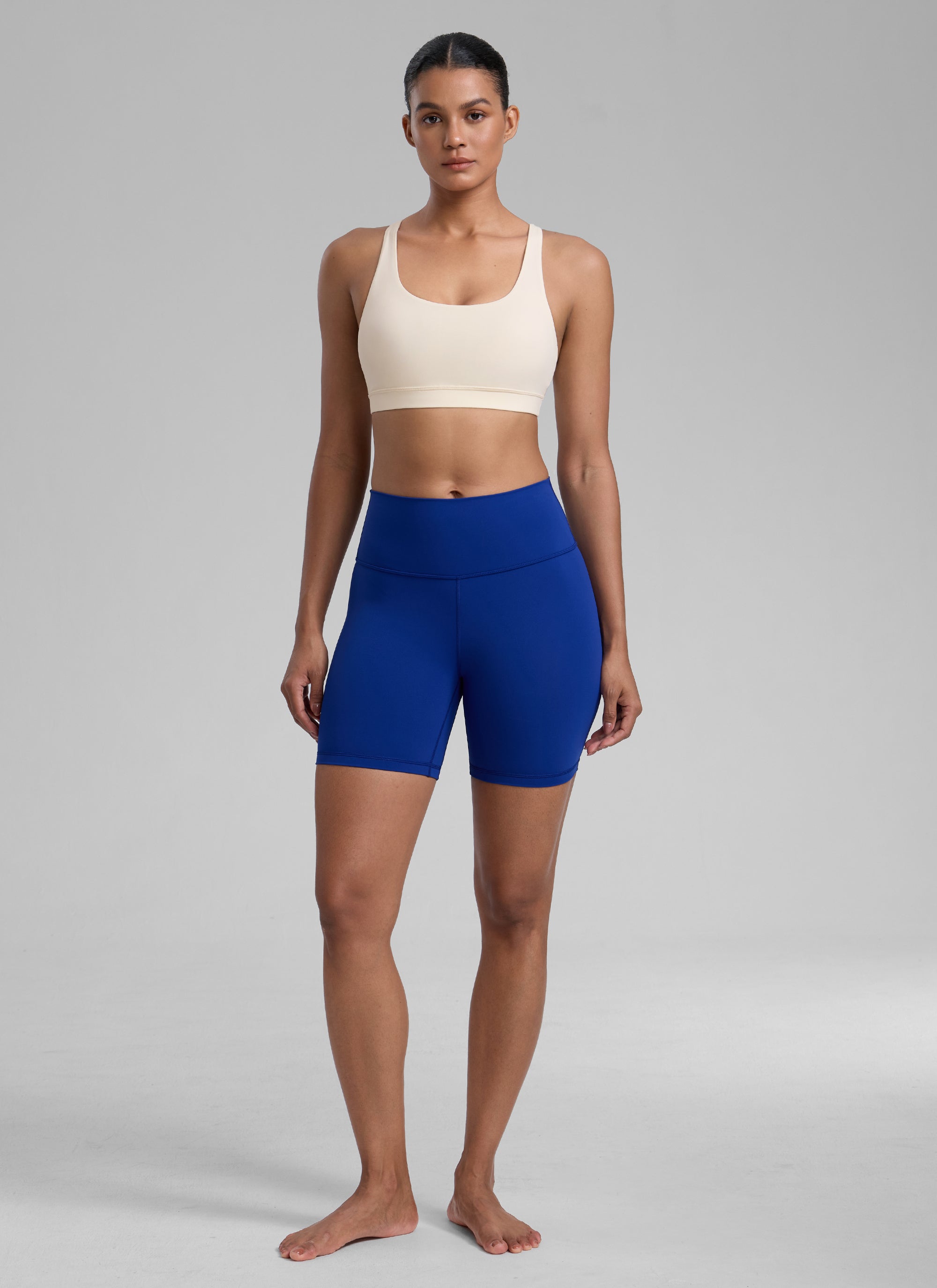 Cross Back Four Strap Bra - Four Strap Design, Cross Back