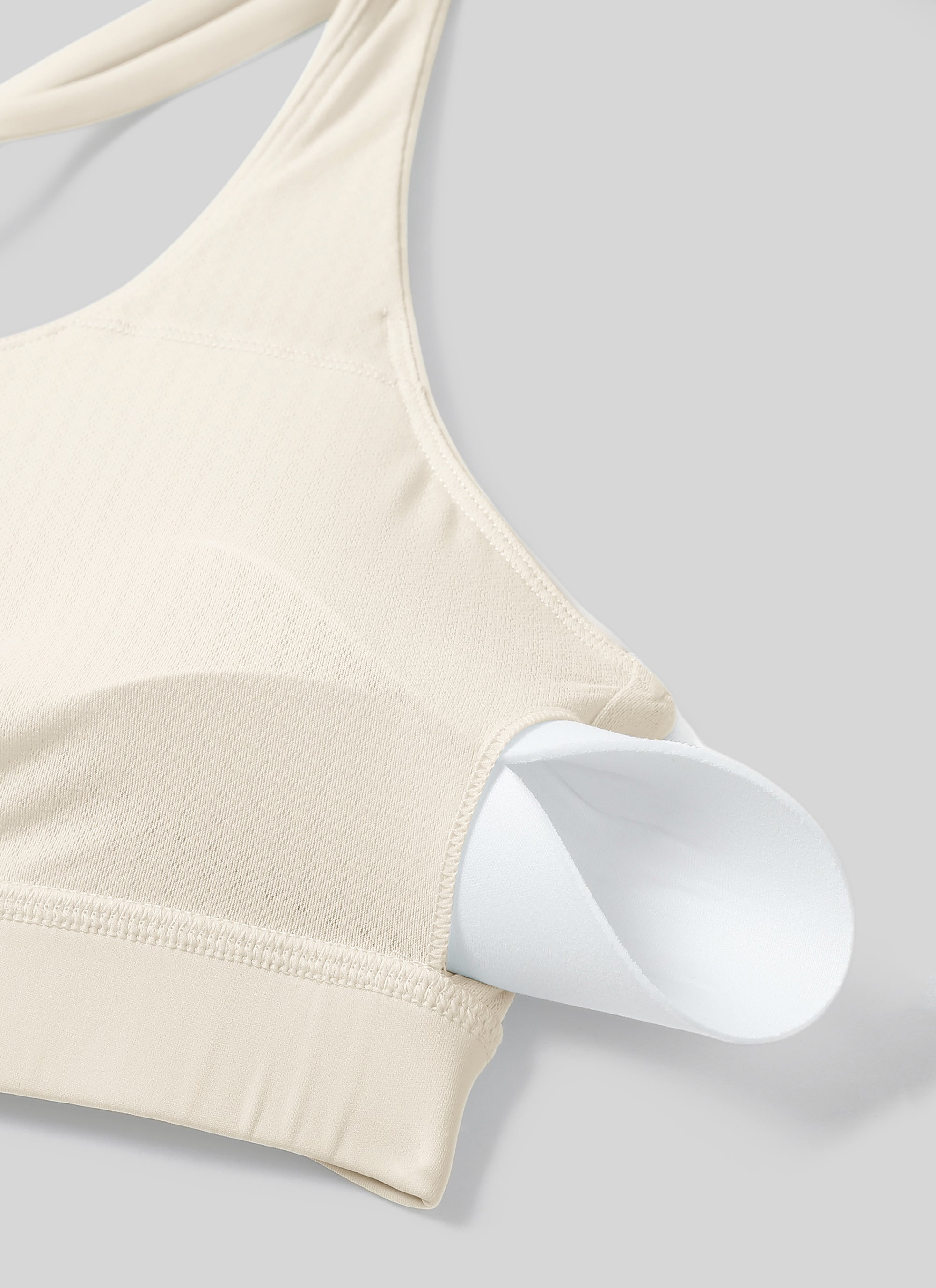 Cross Back Four Strap Bra - Four Strap Design, Cross Back