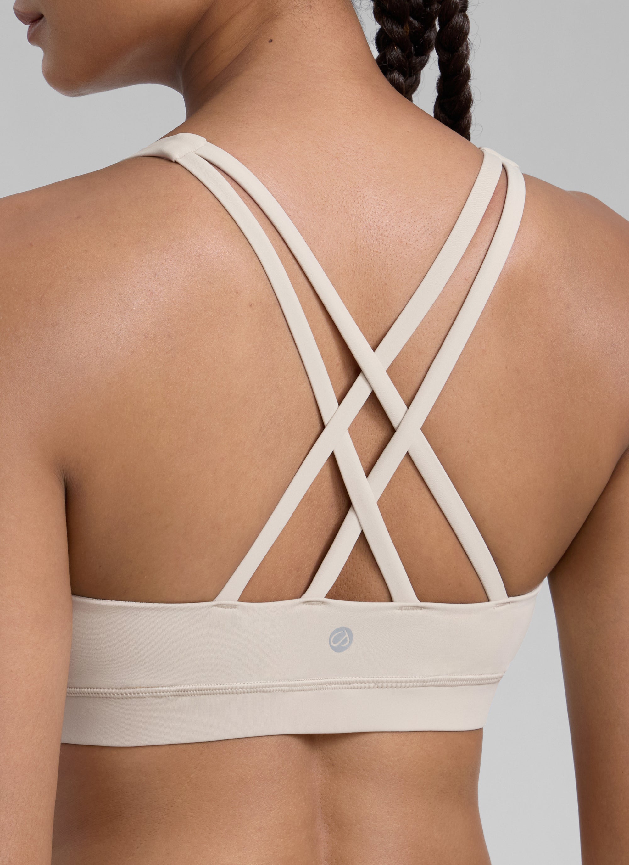 Cross Back Four Strap Bra - Four Strap Design, Cross Back