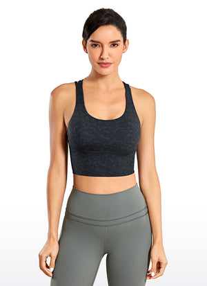 Longline Strappy Back Bra - Strappy Back, Extended Hem