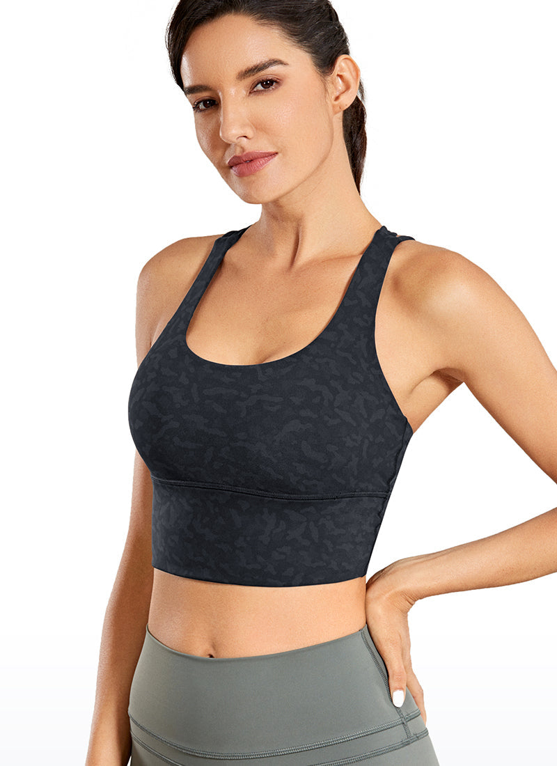 Longline Strappy Back Bra - Strappy Back, Extended Hem