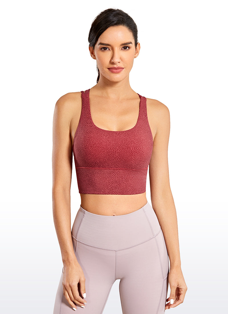 Longline Strappy Back Bra - Strappy Back, Extended Hem