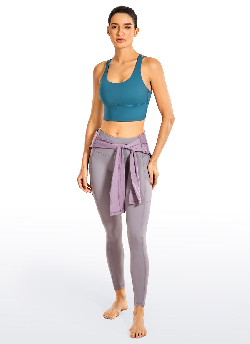 Longline Strappy Back Bra - Strappy Back, Extended Hem