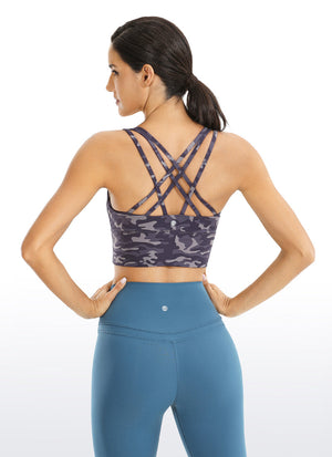 Longline Strappy Back Bra - Strappy Back, Extended Hem