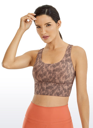 Longline Strappy Back Bra - Strappy Back, Extended Hem