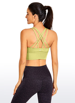 Longline Strappy Back Bra - Strappy Back, Extended Hem