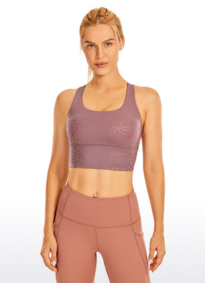 Longline Strappy Back Bra - Strappy Back, Extended Hem