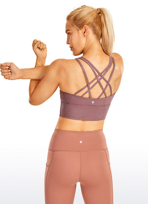 Longline Strappy Back Bra - Strappy Back, Extended Hem