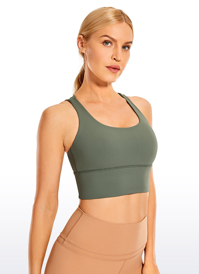 Longline Strappy Back Bra - Strappy Back, Extended Hem