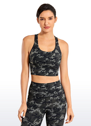 Longline Strappy Back Bra - Strappy Back, Extended Hem