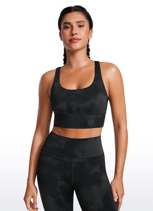 Longline Criss Cross Bra - Criss Cross Back, Extended Length