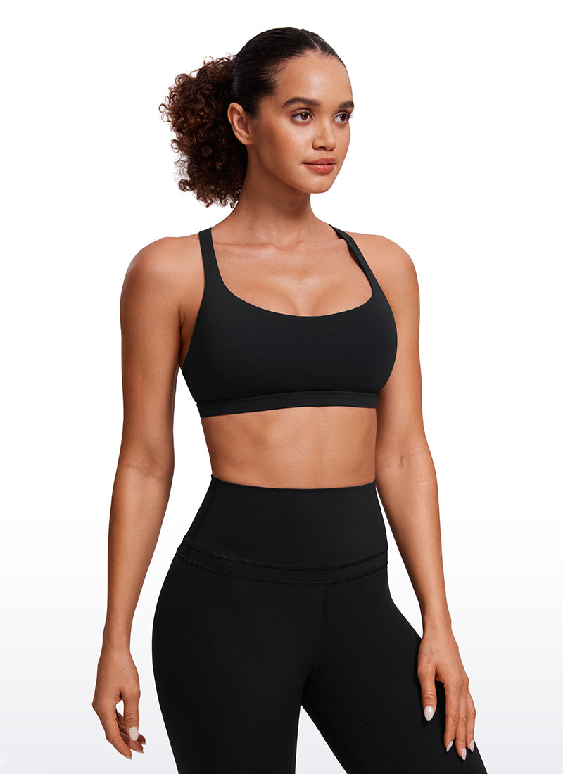Strappy Low Cut Sports Bra - Eight Straps, Low Neckline