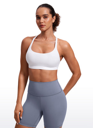 Strappy Low Cut Sports Bra - Eight Straps, Low Neckline