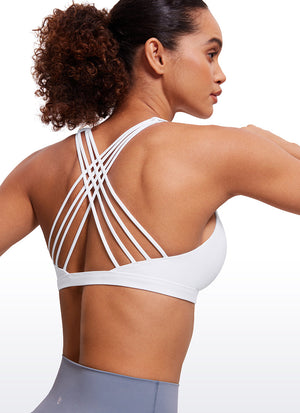 Strappy Low Cut Sports Bra - Eight Straps, Low Neckline