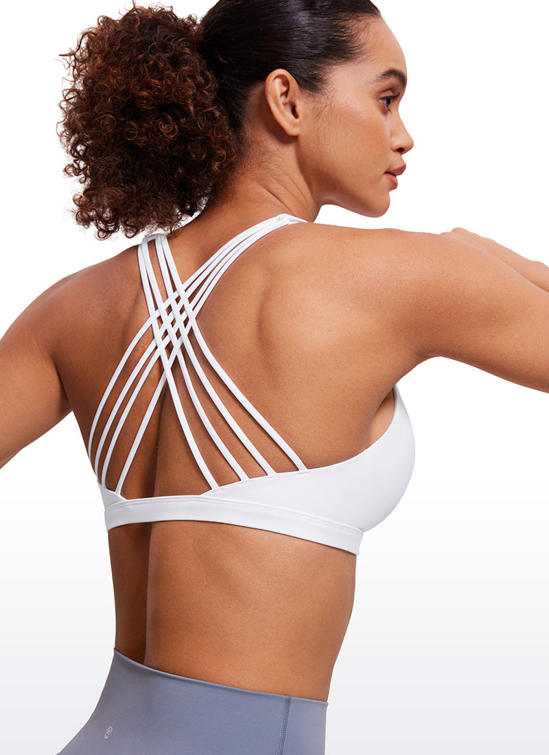 Strappy Low Cut Sports Bra - Eight Straps, Low Neckline