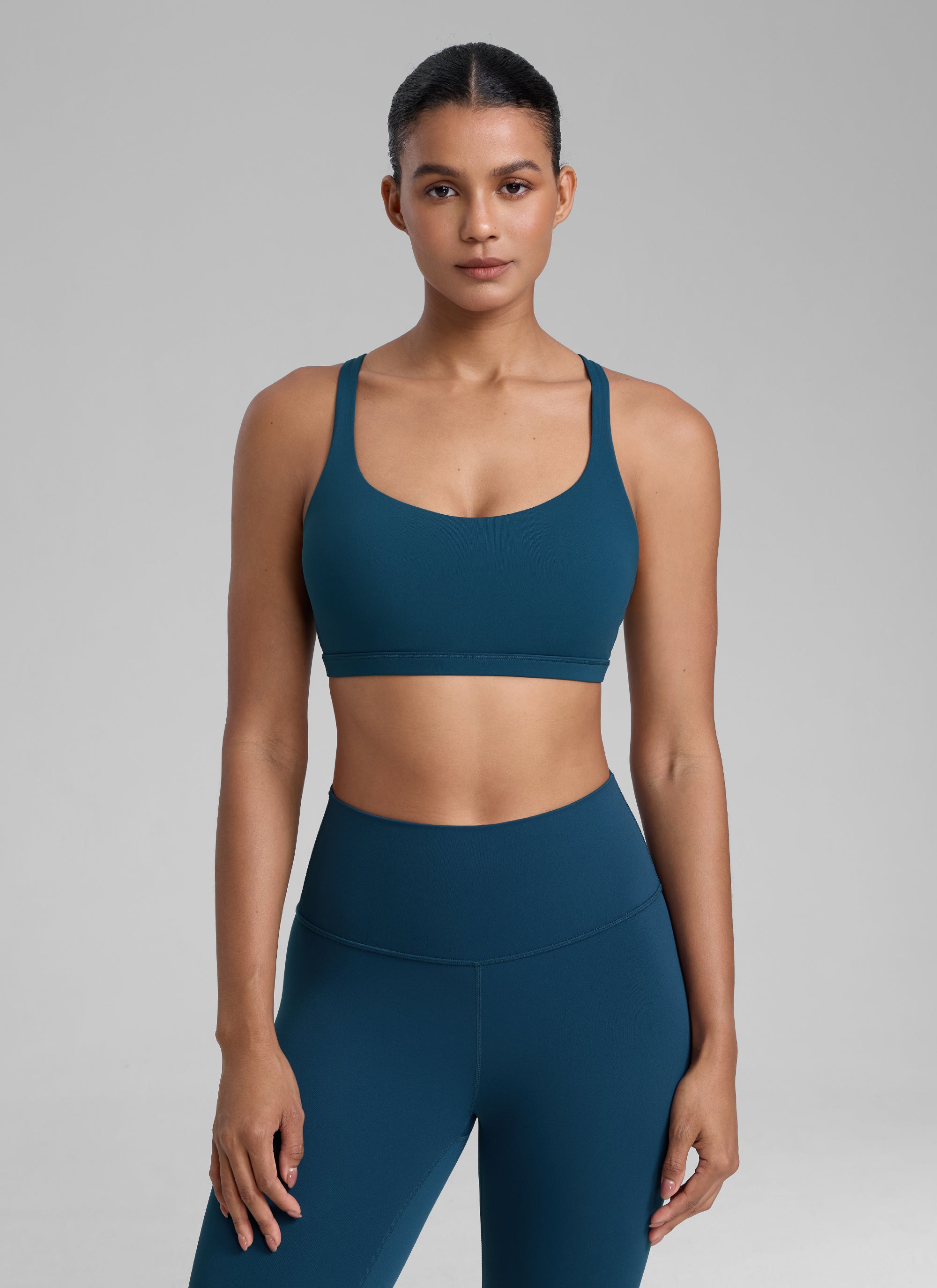 Strappy Low Cut Sports Bra - Eight Straps, Low Neckline