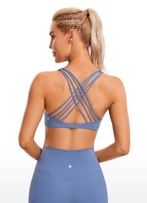 Strappy Low Cut Sports Bra - Eight Straps, Low Neckline