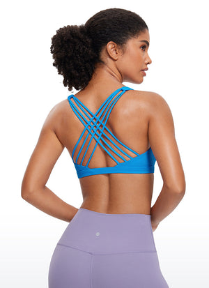 Strappy Low Cut Sports Bra - Eight Straps, Low Neckline