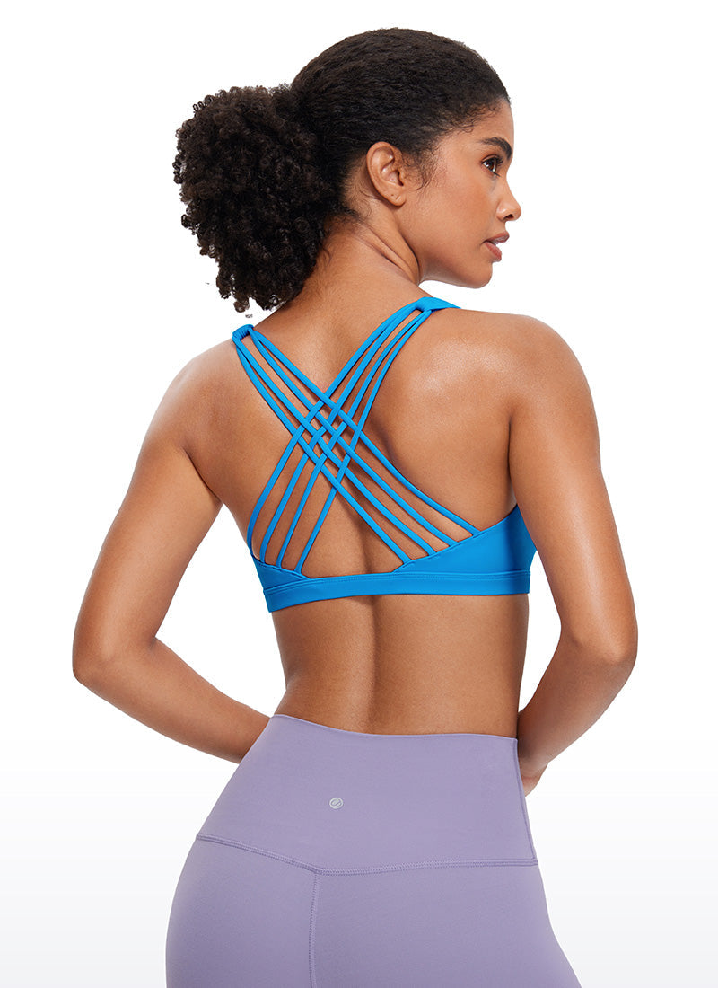 Strappy Low Cut Sports Bra - Eight Straps, Low Neckline
