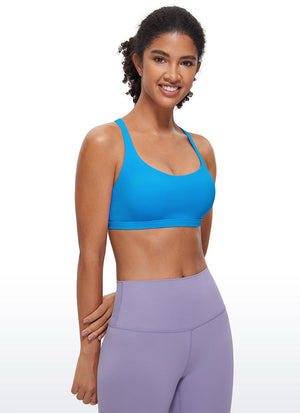 Strappy Low Cut Sports Bra - Eight Straps, Low Neckline