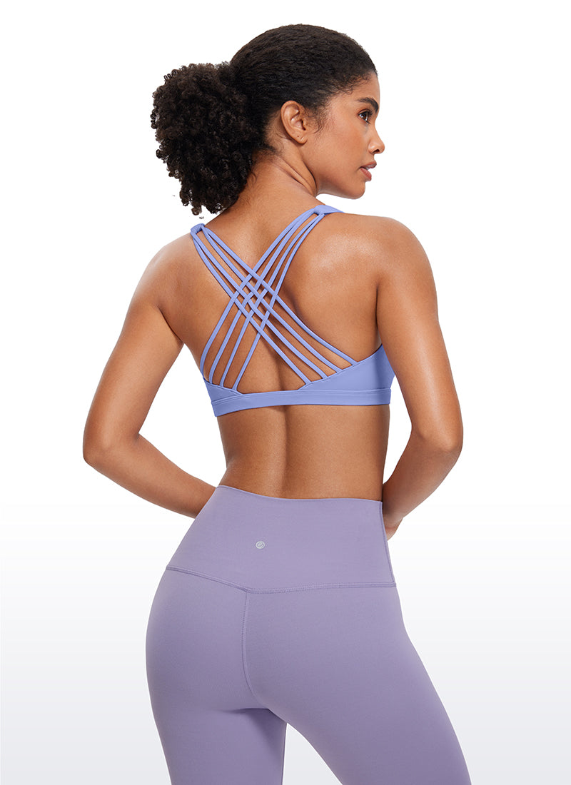 Strappy Low Cut Sports Bra - Eight Straps, Low Neckline