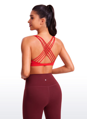 Strappy Low Cut Sports Bra - Eight Straps, Low Neckline